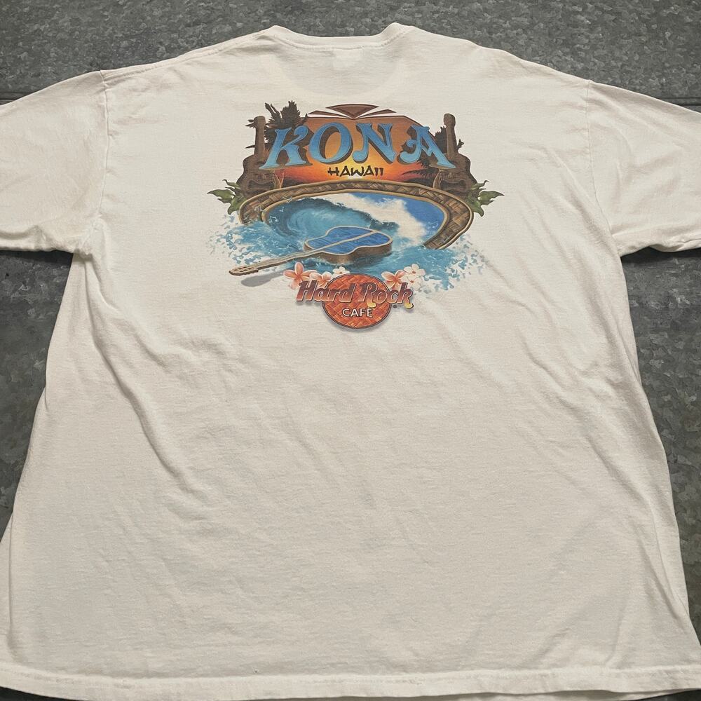 Vintage Hard Rock Cafe Kona Hawaii Tee Shirt Mens XL Y2K Guitar Surf Wave HRC